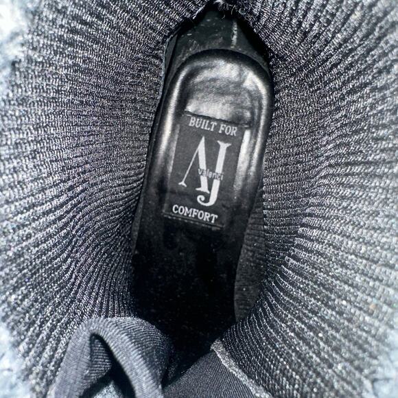 AJ Valenci Valencia black Suede Shearling Lace-Up Ankle Boots Women’s 8W wide - Picture 9 of 12